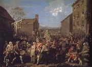 William Hogarth March to Finchley painting